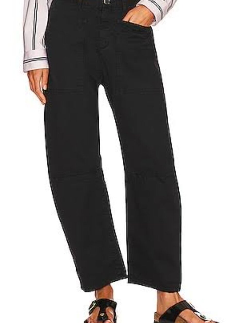 Velvet by Graham & Spencer Brylie Utility Barrel Pant in Vintage Black, Size 8